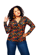 Susanne top Nostalgi Orange