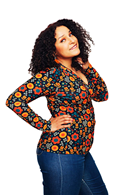 Susanne top Nostalgi Orange