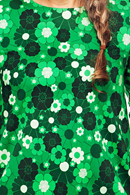 Olivia dress Perspektiv Grön - Green floral print dress