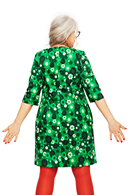 Olivia dress Perspektiv Grön - Green floral print dress