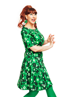 Irma dress Perspektiv Grön