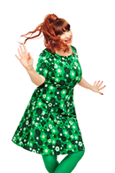 Irma dress Perspektiv Grön