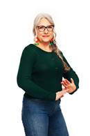 Sigrid kofta Skog - Mörkgrön stickad kofta i ekologisk bomull