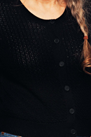 Sigrid cardigan Kol - Black - Knitted in organic cotton