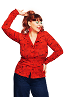 Matilda blouse Stockholm Röd