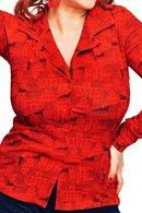 Matilda blouse Stockholm Röd