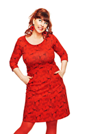 Ester dress Stockholm Röd