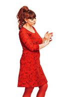 Ester dress Stockholm Röd