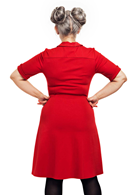 Cissi och Selma Monica dress Red - classic cotton jersey shirt dress