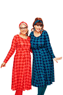 Cissi och Selma Helga klänning Mosaik Röd