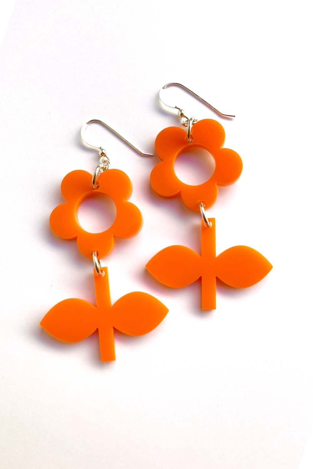 Cissi och Selma Earrings Blom Apelsin/Apelsin - Flower in Orange