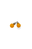 Marie smycken Pearl shaped Earrings in resin "Pluppar" saffron yellow