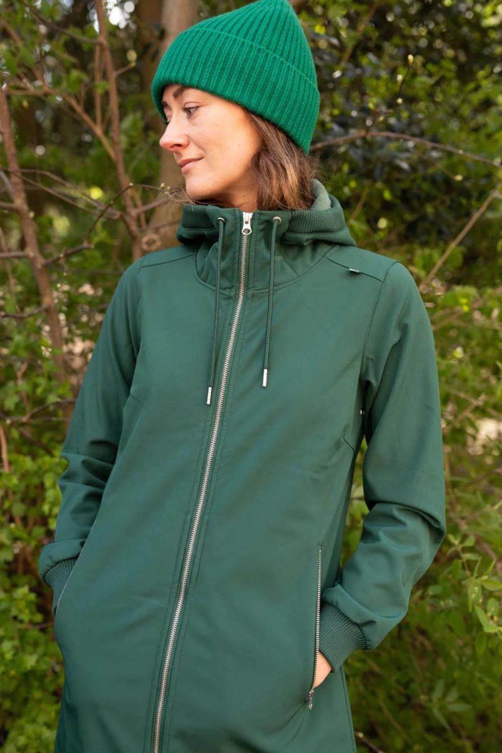 Danefae Jane Softshell coat Dark Khaki - green spring jacket