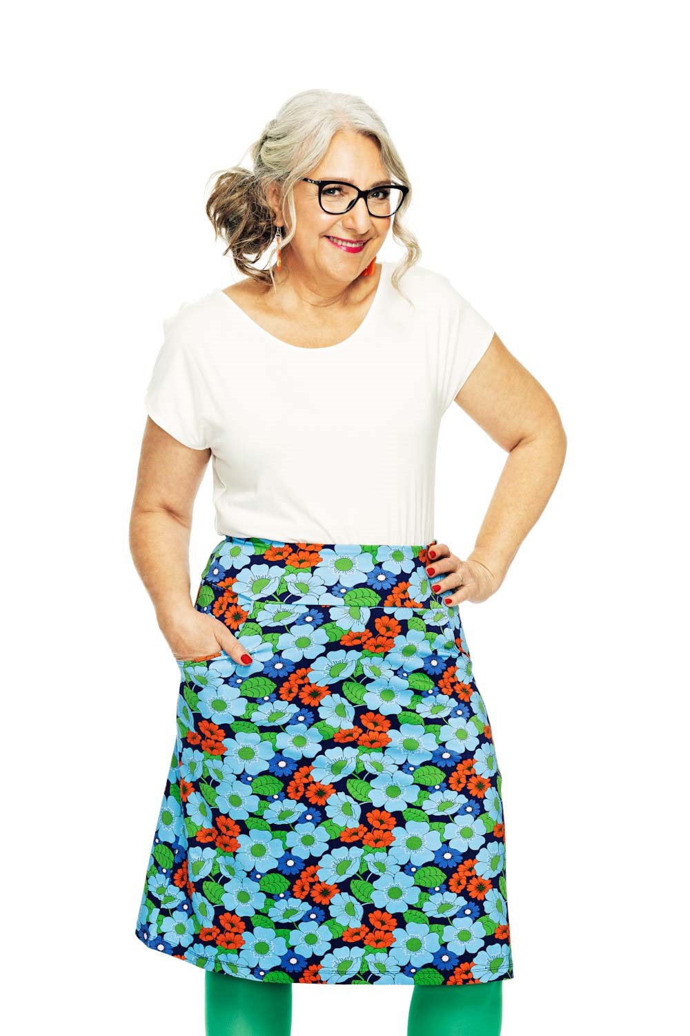 Majken kjol Humlesurr Blå