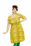 Magda klänning Humlesurr Gul