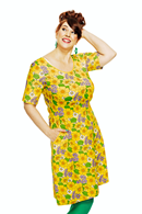 Magda klänning Humlesurr Gul