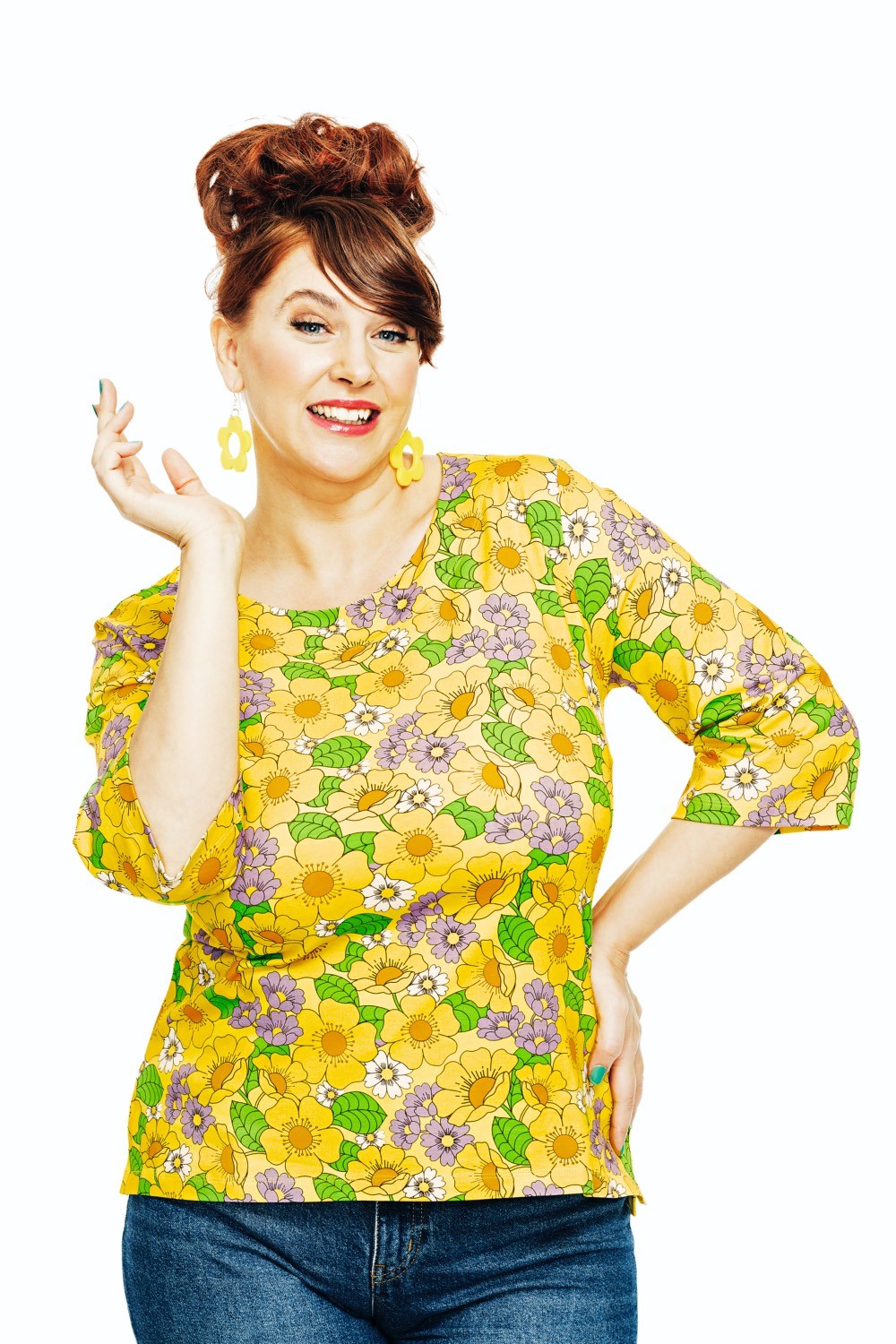 Vendela topp Humlesurr gul