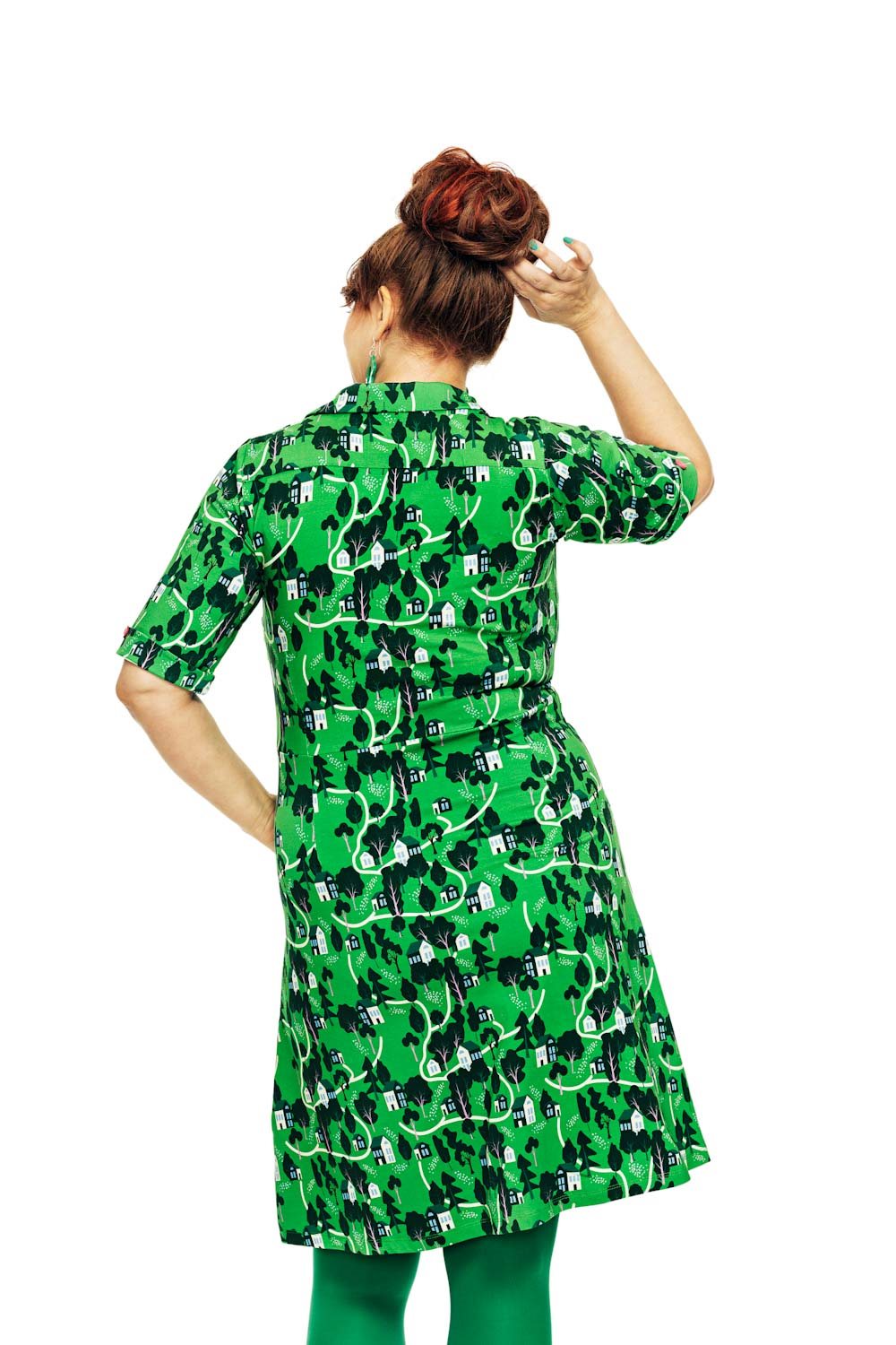 monica green dress Monica & Andy | Green Pleated Tennis Dress main image 0