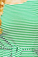 Doris dress Randig Grön - Green stripe dress