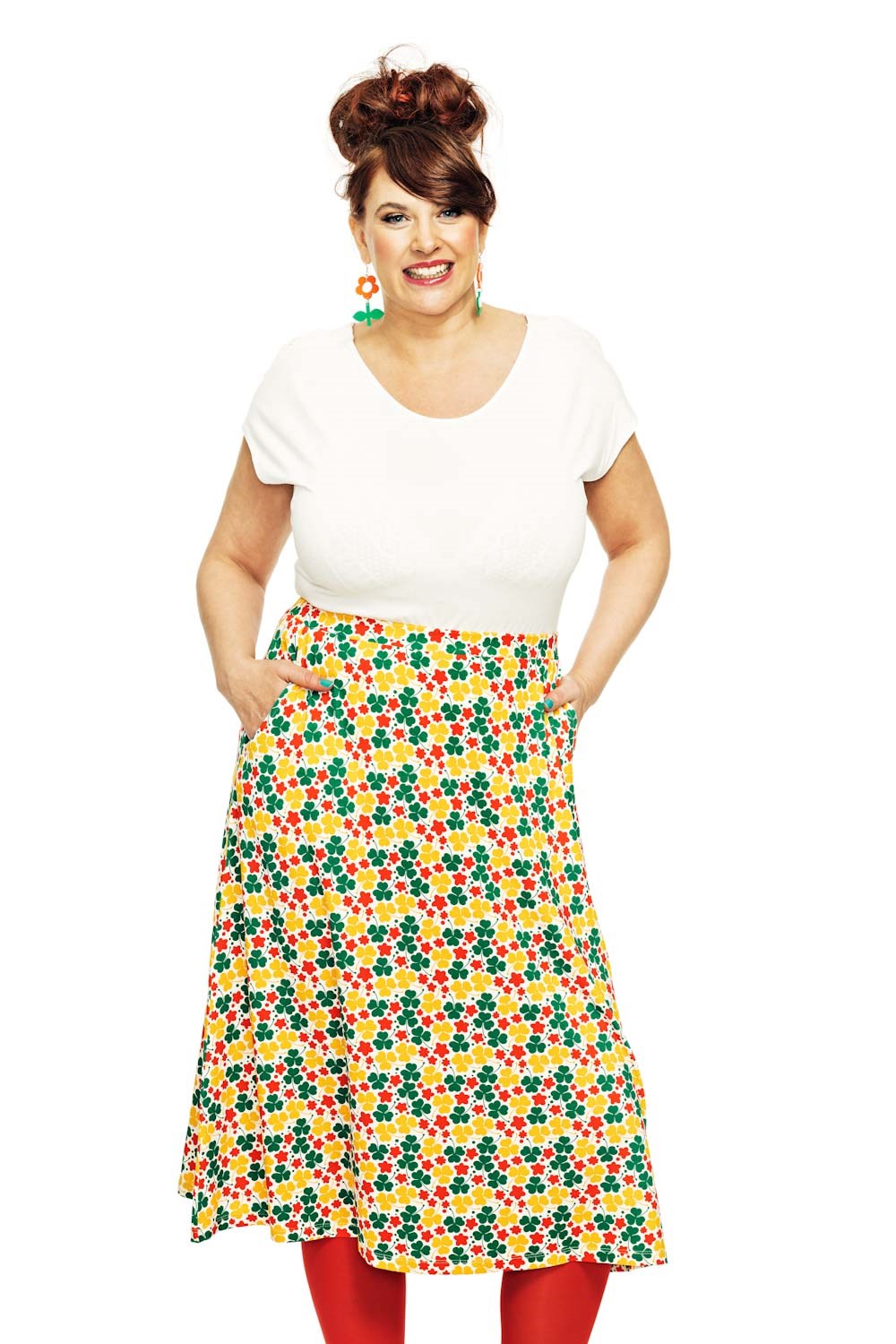 Lisa skirt Klöver Gul