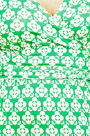 Anna dress Spaljé Grön - Green printed dress