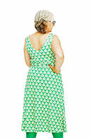 Anna dress Spaljé Grön - Green printed dress