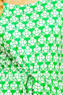 Bella dress Spaljé Grön - Green printed dress