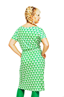 Bella dress Spaljé Grön - Green printed dress