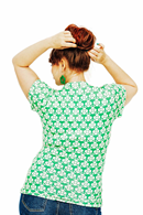 Cissi och Selma Jessica top Spaljé Grön - Green floral print wrap top in viscose