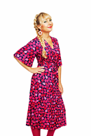 Josefine wrap dress Äppelpäppel Rosa - Pink apple print