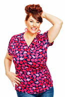 Jessica topp Äppelpäppel Rosa Kortärmad omlottblus