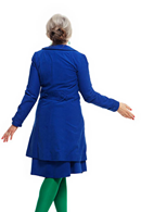 Berit kappa Minimanchester Hav - Kornblå vårkappa