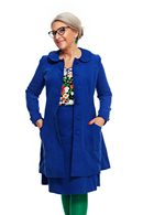 Berit kappa Minimanchester Hav - Kornblå vårkappa