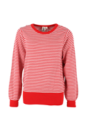Fox sweater red/chalk - Red & white stripes knitted jumper