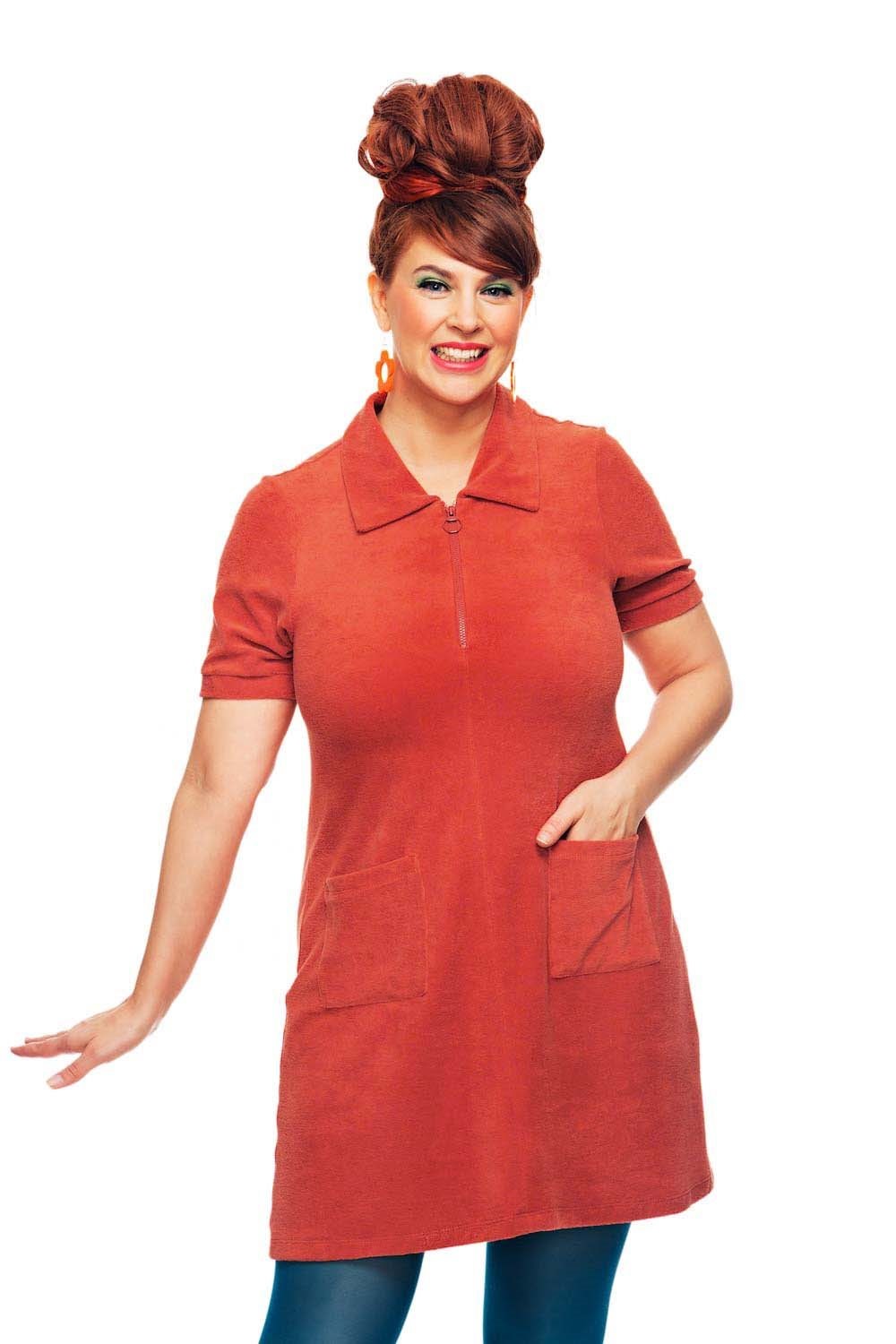 Cissi och Selma My dress Rooibos - Red 60s terry dress