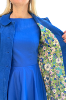 Berit kappa Minimanchester Hav - Kornblå vårkappa