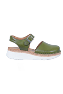 Maya 2 Khaki - green leather sandal