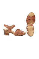 Amy sko Cognac - ljusbrun sandal med klack
