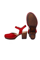 Amelia shoe Red - heeled clog sandal