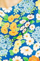 Elsie top Blomklasar | blue floral print blouse in lyocell