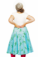 Solbritt skirt Morgondagg - light blue floral print skirt