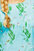 Rut klänning Morgondagg | Kort ärmlös sommarklänning med fickor - ljusblå