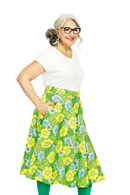 Solbritt skirt Humlesurr Lime
