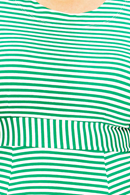 Cissi och Selma Hilda dress with green stripes - feminine summer dress in cotton