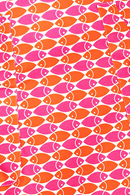 Sonja kjol Mört Karamell Rosa mönstrad sommar kjol i bomull