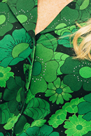 Matilda blouse 1970 mörkgrön