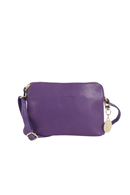 Shoulder strap bag in Purple leather