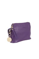 Shoulder strap bag in Purple leather