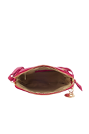 Shoulder bag in hot pink leather