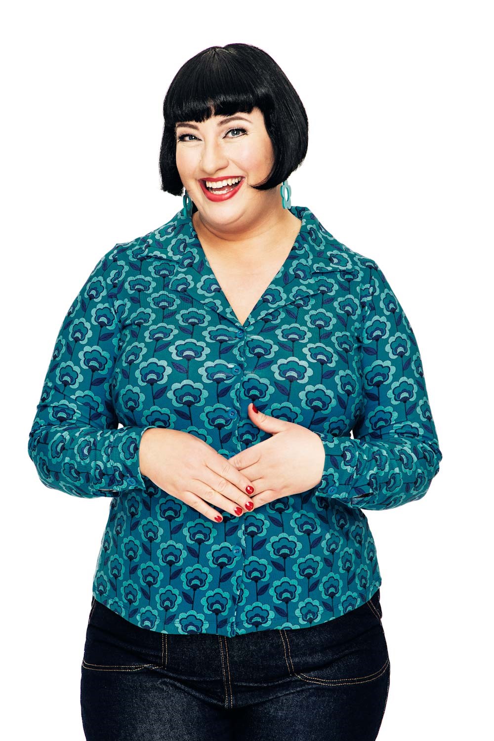 Matilda blus Miniblom Blå